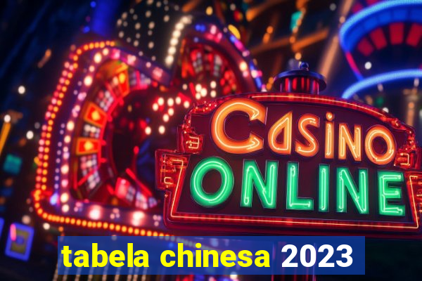 tabela chinesa 2023